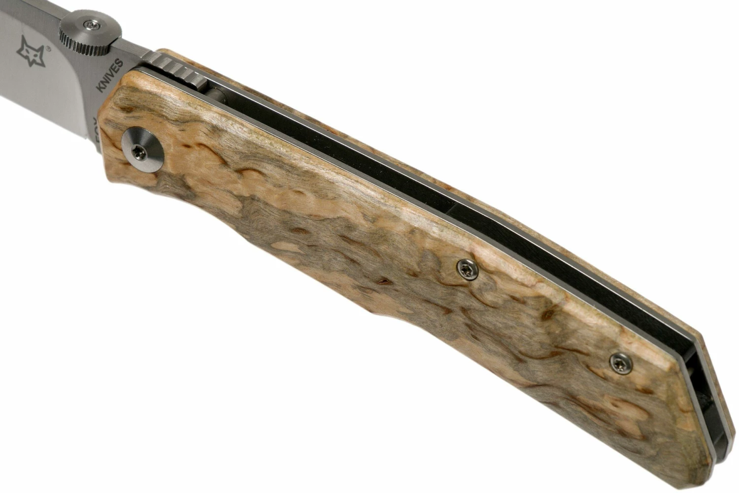 Fox Knives FX-525BE Curly Birch Couteau De Poche, Bob Terzuola Design 9 Fox Knives FX-525BE Curly Birch Couteau De Poche, Bob Terzuola Design – Image 7