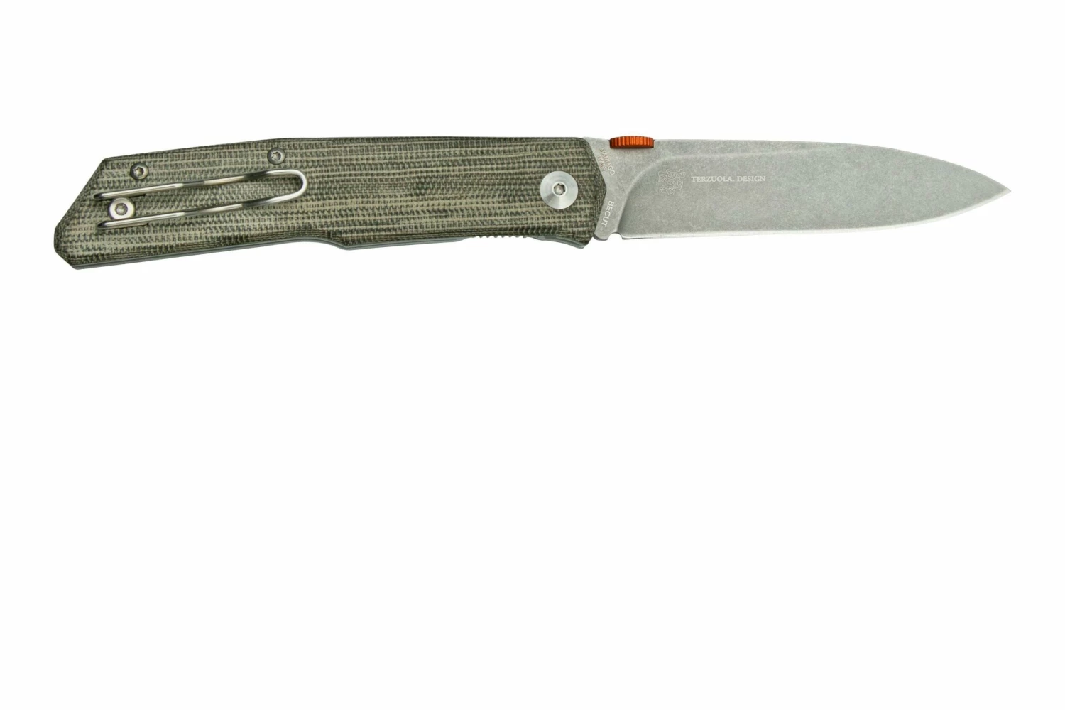 Fox Knives The Sicilian, Satin Green Micarta FX-525MI Couteau De Poche, Bob Terzuola Design 4 Fox Knives The Sicilian, Satin Green Micarta FX-525MI Couteau De Poche, Bob Terzuola Design – Image 2