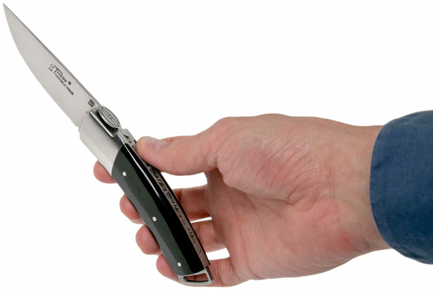 Le Thiers Gentleman Couteau De Poche Buffle Noir T9PCN Poli By Fontenille Pataud 10 Le Thiers Gentleman Couteau De Poche Buffle Noir T9PCN Poli By Fontenille Pataud – Image 8