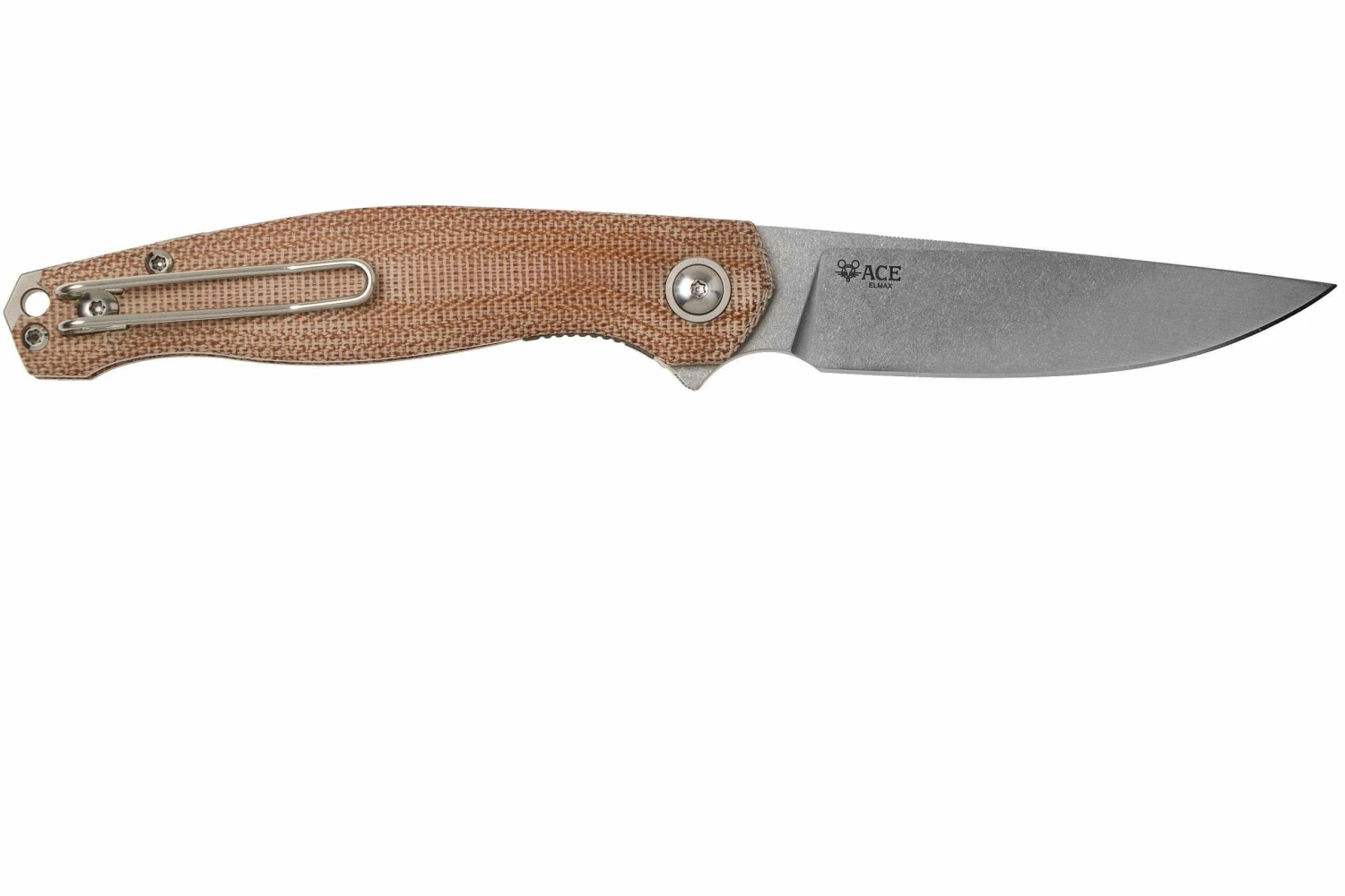 GiantMouse ACE Sonoma V2 Natural Canvas, Titanium, Stonewashed Couteau De Poche, Design Ansø Et Voxnaes 4 GiantMouse ACE Sonoma V2 Natural Canvas, Titanium, Stonewashed Couteau De Poche, Design Ansø Et Voxnaes – Image 2