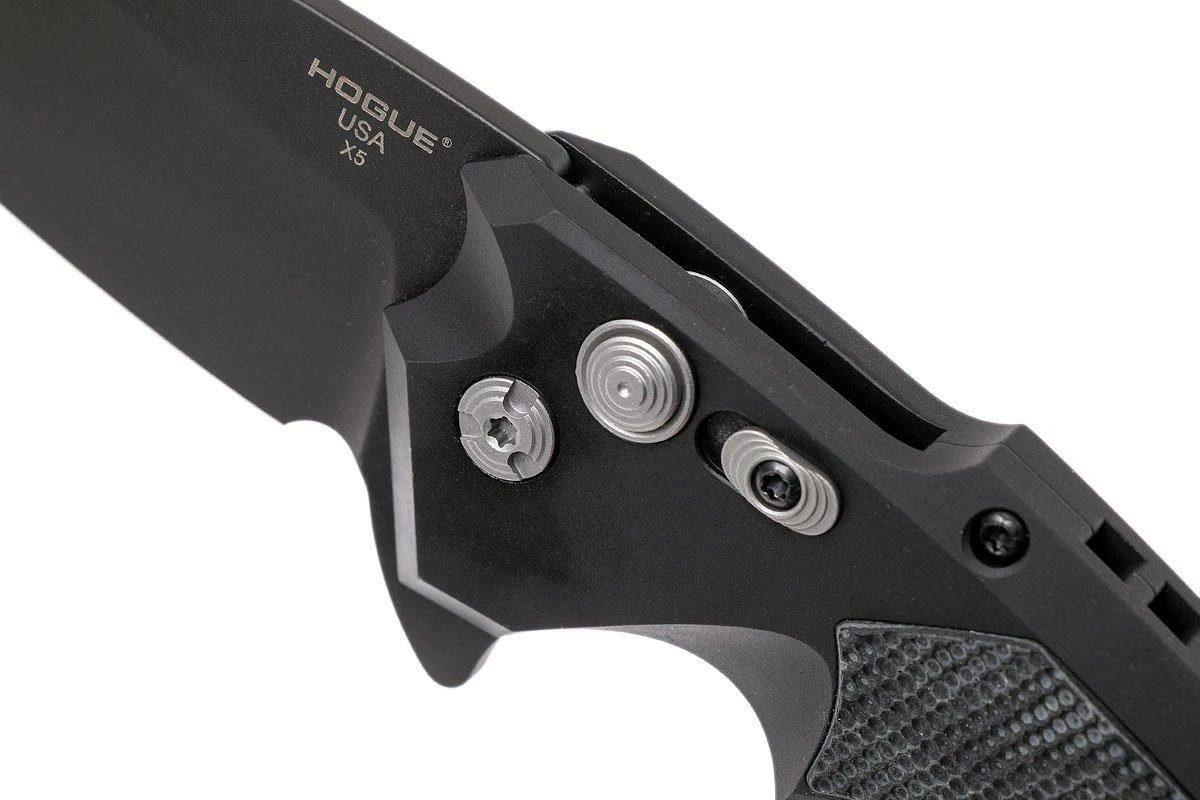 Hogue X5 4" Spearpoint 34559 Buttonlock Flipper Couteau Poche, Black Finish 7 Hogue X5 4" Spearpoint 34559 Buttonlock Flipper Couteau Poche, Black Finish – Image 5