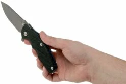 Rick Hinderer Jurassic Slicer Battle Blue Black G10 CPM 20CV Couteau De Poche -KNIVESANDTOOLS Magasin HRK JU SL BB BK 08 rick hinderer knives