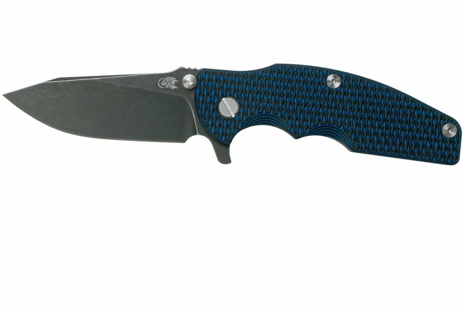 Rick Hinderer Jurassic Slicer Battle Black, Blue/Black G10 CPM 20CV Couteau De Poche 3 Rick Hinderer Jurassic Slicer Battle Black, Blue/Black G10 CPM 20CV Couteau De Poche