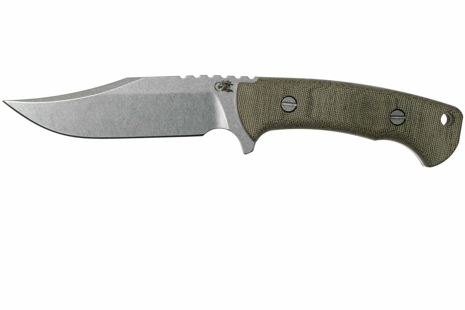 Rick Hinderer Ranch Bowie Green Canvas Micarta, Stonewashed, Couteau Bowie 3 Rick Hinderer Ranch Bowie Green Canvas Micarta, Stonewashed, Couteau Bowie