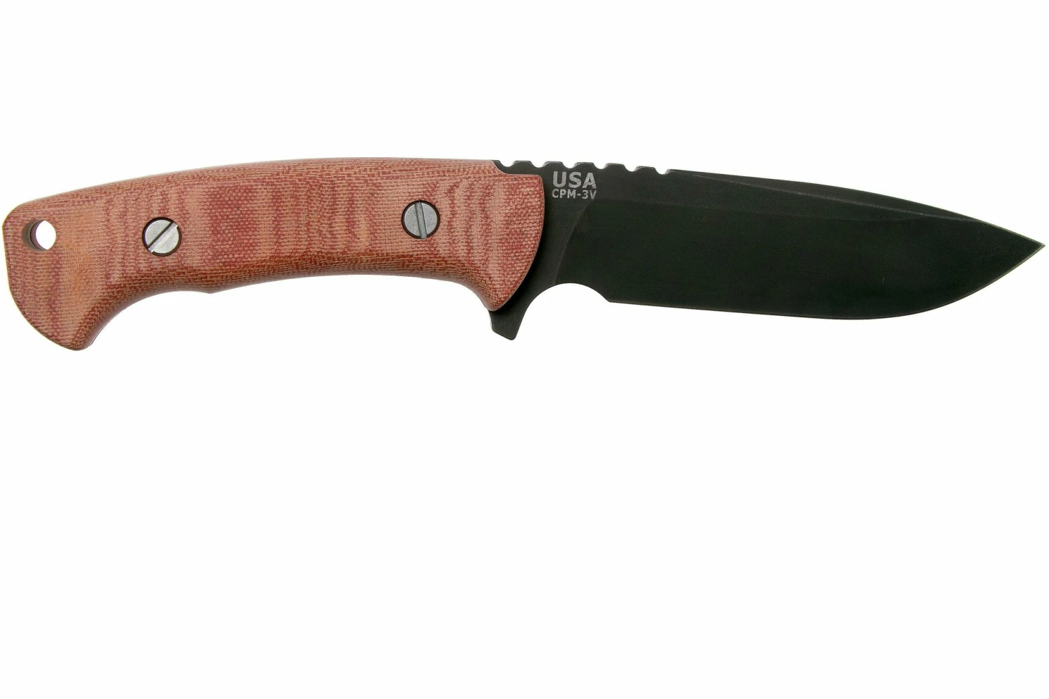 Rick Hinderer Ranch Drop Spanto Battle Black, Red Micarta Couteau De Survie 4 Rick Hinderer Ranch Drop Spanto Battle Black, Red Micarta Couteau De Survie – Image 2
