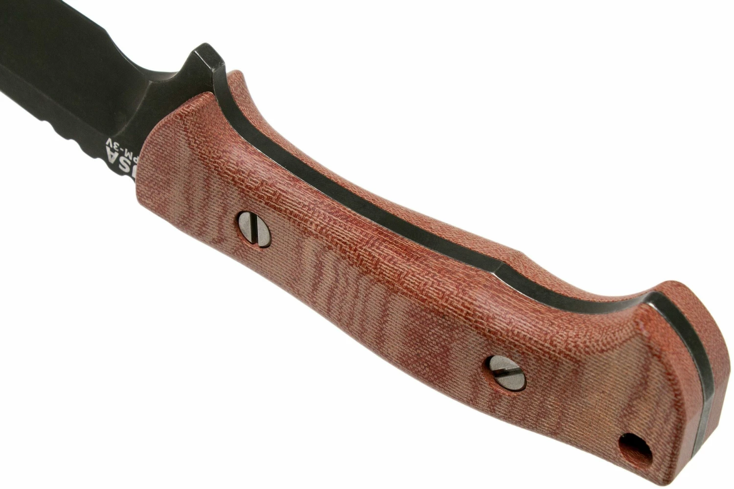 Rick Hinderer Ranch Drop Spanto Battle Black, Red Micarta Couteau De Survie 6 Rick Hinderer Ranch Drop Spanto Battle Black, Red Micarta Couteau De Survie – Image 4