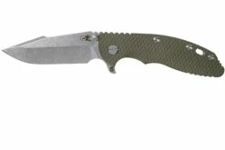 Rick Hinderer XM-18 3.5" Skinny Harpoon Spanto Stonewash, OD Green G10 Couteau De Poche