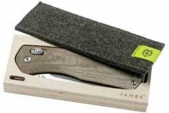 The James Brand The Carter XL, OD Green Micarta, Stainless Couteau De Poche JAKN116127-00 -KNIVESANDTOOLS Magasin JAKN116127 00 08 the james brand