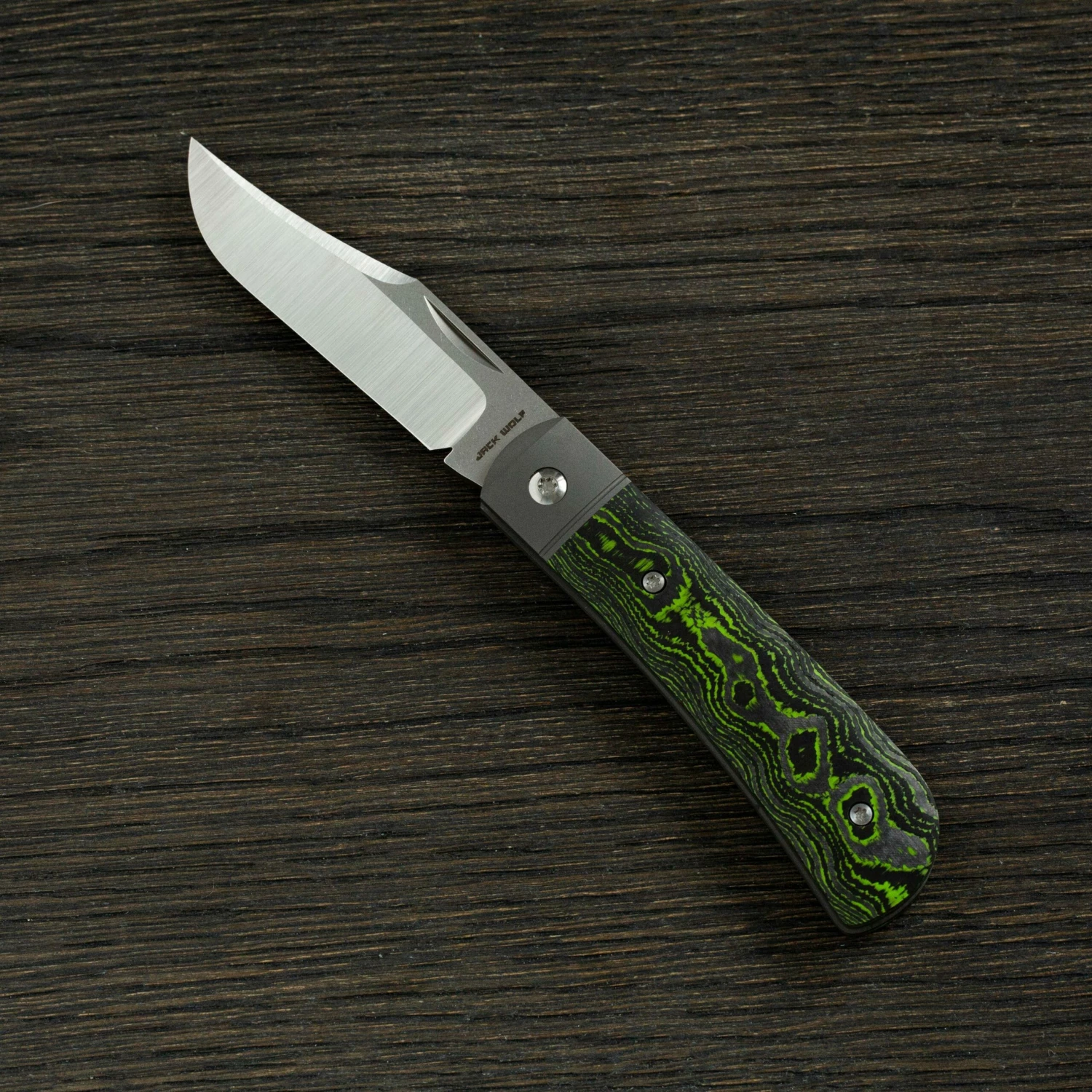 Jack Wolf Benny's Clip CamoCarbon Toxic Green, BENNY-01-CCTG, Couteau De Poche Slipjoint 3 Jack Wolf Benny's Clip CamoCarbon Toxic Green, BENNY-01-CCTG, Couteau De Poche Slipjoint