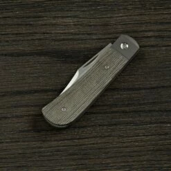 Jack Wolf Benny's Clip Green Canvas Micarta, BENNY-01-GRN, Couteau De Poche Slipjoint -KNIVESANDTOOLS Magasin JW BENNY 01 GRN 02 jackwolf