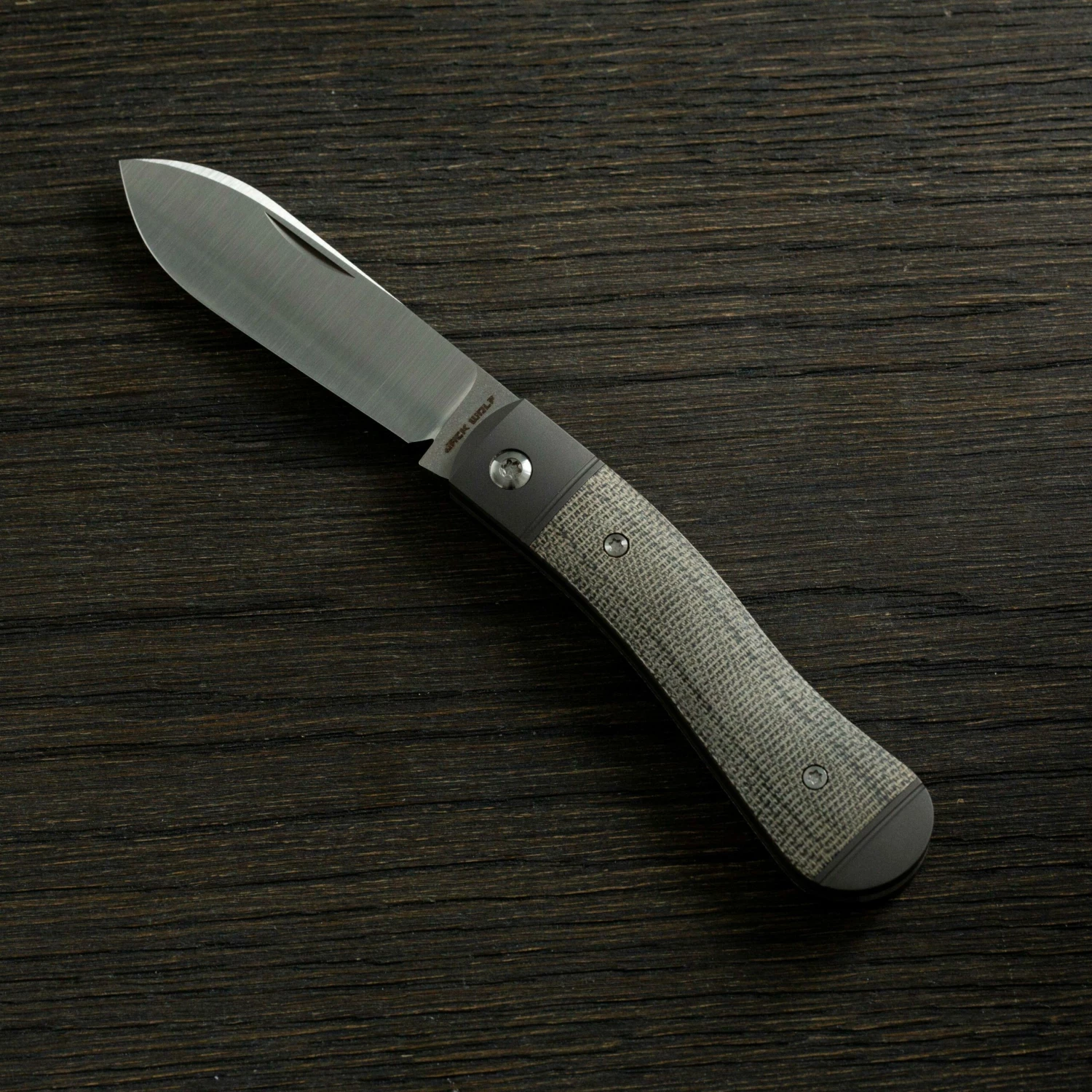 Jack Wolf K9 Jack, Green Canvas Micarta K9-01-GRN Couteau De Poche Slipjoint 3 Jack Wolf K9 Jack, Green Canvas Micarta K9-01-GRN Couteau De Poche Slipjoint
