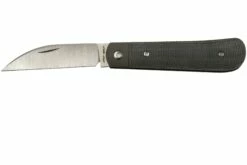 Jack Wolf Laid Back Jack, Black Canvas Micarta LAIDB-01-BLK Couteau De Poche Slipjoint