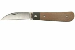 Jack Wolf Laid Back Jack, Natural Canvas Micarta LAIDB-01-NAT Couteau De Poche Slipjoint