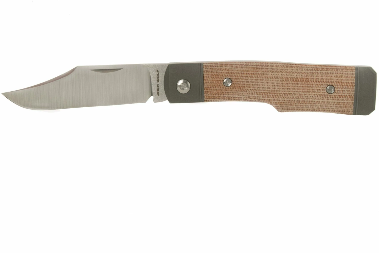 Jack Wolf Sharpshooter Jack, Natural Canvas Micarta SHSH-MNA Couteau De Poche Slipjoint 3 Jack Wolf Sharpshooter Jack, Natural Canvas Micarta SHSH-MNA Couteau De Poche Slipjoint