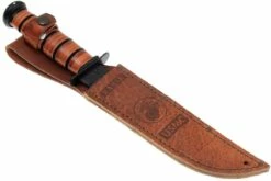KA-BAR USMC 1218 Partiellement Dentelé, Cuir, étui En Cuir -KNIVESANDTOOLS Magasin KA1218 06 ka bar ka1218 06