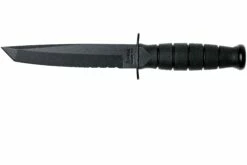 KA-BAR Short Tanto 1255 Partiellement Dentelé, étui En Cuir