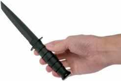 KA-BAR Short Tanto 1255 Partiellement Dentelé, étui En Cuir -KNIVESANDTOOLS Magasin KA1255 06 ka bar