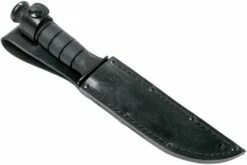 KA-BAR Short Tanto 1255 Partiellement Dentelé, étui En Cuir -KNIVESANDTOOLS Magasin KA1255 07 ka bar
