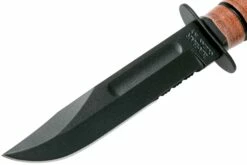 KA-BAR Short 1261 Couteau à Lame Fixe Partiellement Dentelé, étui En Cuir -KNIVESANDTOOLS Magasin KA1261 03 ka bar