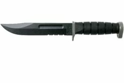 KA-BAR D2 Extreme Fighting Knife 1282, Serrated Blade, Kraton Handle, étui En Plastique