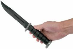 KA-BAR D2 Extreme Fighting Knife 1282, Serrated Blade, Kraton Handle, étui En Plastique -KNIVESANDTOOLS Magasin KA1282 06 ka bar