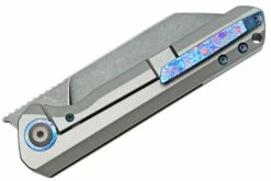 Kansept Bulldozer K1028A2 Blackwashed 20CV, Gray Titanium Couteau De Poche, Kim Ning Design -KNIVESANDTOOLS Magasin KSK1028A2 04 kansept