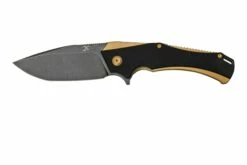 Kansept Hellx T1008A7 Blackwashed, Bronze G10 Couteau De Poche, Mikkel WIllumsen Design
