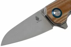 Kizer Lieb V2541N4 Brown Micarta Couteau De Poche, Azo Design -KNIVESANDTOOLS Magasin KZV2541N4 03 kizer v202109