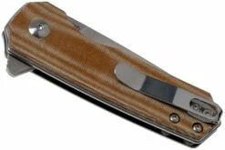 Kizer Lieb V2541N4 Brown Micarta Couteau De Poche, Azo Design -KNIVESANDTOOLS Magasin KZV2541N4 04 kizer v202109