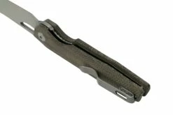 Kizer Genie V4545C1, Green Micarta, 154CM, Couteau De Poche, Gage Design -KNIVESANDTOOLS Magasin KZV4545C1 04 kizer