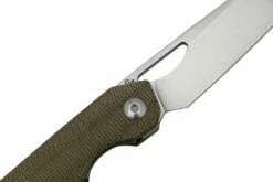 Kizer Genie V4545C1, Green Micarta, 154CM, Couteau De Poche, Gage Design -KNIVESANDTOOLS Magasin KZV4545C1 05 kizer