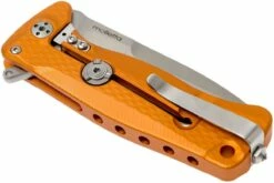 LionSteel SR22A-OS Orange Aluminium, Satin Blade -KNIVESANDTOOLS Magasin LI SR22A OS 04 lionsteel li sr22a os 04