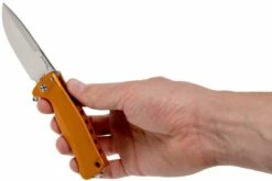 LionSteel SR22A-OS Orange Aluminium, Satin Blade -KNIVESANDTOOLS Magasin LI SR22A OS 08 lionsteel li sr22a os 08