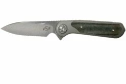 Liong Mah Zulu Black Canvas Micarta Couteau De Poche