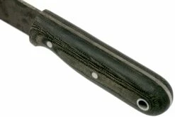 LT Wright Bushbaby HC, 1075, Matte Black Micarta, Leather Sheath, Couteau De Bushcraft -KNIVESANDTOOLS Magasin LT BUBA BM LS 05 lt wright