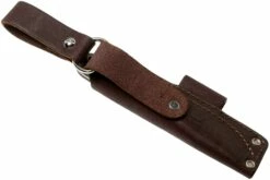 LT Wright Bushbaby HC, 1075, Matte Black Micarta, Leather Sheath, Couteau De Bushcraft -KNIVESANDTOOLS Magasin LT BUBA BM LS 07 lt wright