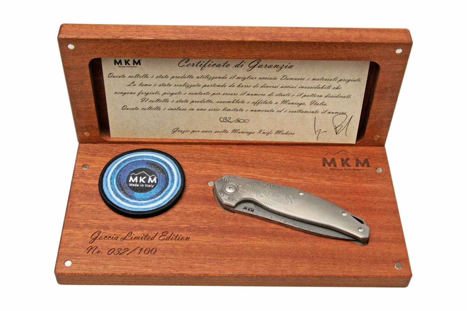 MKM Goccia Damasteel Rose, Limited Edition Couteau De Poche 9 MKM Goccia Damasteel Rose, Limited Edition Couteau De Poche – Image 7