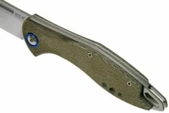 MKM Fara MY01-GC Green Micarta Couteau De Poche, Lucas Burnley Design -KNIVESANDTOOLS Magasin MMK MY01 GC 07 mkm knives