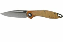 MKM Fara MY01-NC Natural Micarta Couteau De Poche, Lucas Burnley Design