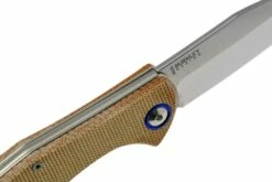 MKM Fara MY01-NC Natural Micarta Couteau De Poche, Lucas Burnley Design -KNIVESANDTOOLS Magasin MMK MY01 NC 06 mkm knives
