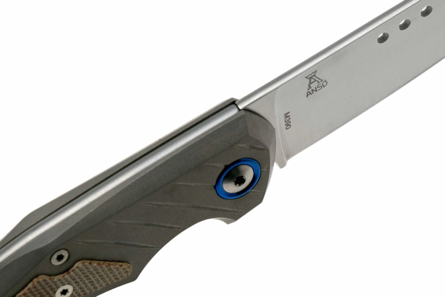 MKM Root RT-NCT Titanium Natural Canvas Micarta Couteau De Poche, Jens Anso Design 8 MKM Root RT-NCT Titanium Natural Canvas Micarta Couteau De Poche, Jens Anso Design – Image 6