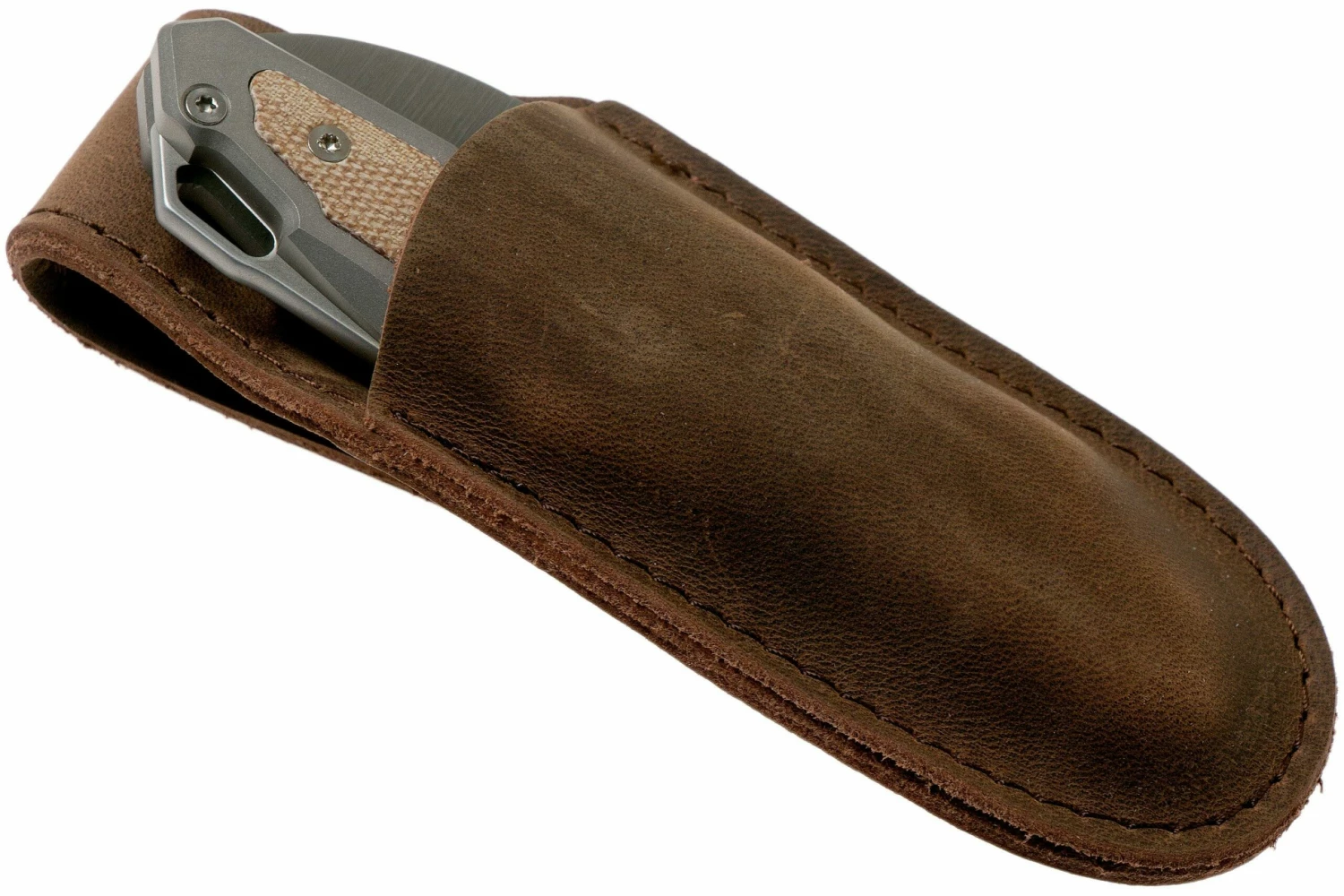 MKM Root RT-NCT Titanium Natural Canvas Micarta Couteau De Poche, Jens Anso Design 10 MKM Root RT-NCT Titanium Natural Canvas Micarta Couteau De Poche, Jens Anso Design – Image 8