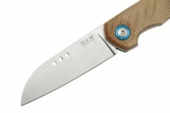 MKM Root RT-NC Satin Natural Canvas Micarta, Couteau De Poche, Jens Anso Design -KNIVESANDTOOLS Magasin MMK RT NC 03 mkm