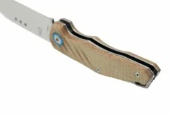 MKM Root RT-NC Satin Natural Canvas Micarta, Couteau De Poche, Jens Anso Design -KNIVESANDTOOLS Magasin MMK RT NC 04 mkm