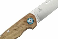 MKM Root RT-NC Satin Natural Canvas Micarta, Couteau De Poche, Jens Anso Design -KNIVESANDTOOLS Magasin MMK RT NC 05 mkm