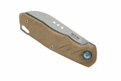 MKM Root RT-NC Satin Natural Canvas Micarta, Couteau De Poche, Jens Anso Design -KNIVESANDTOOLS Magasin MMK RT NC 06 mkm