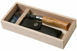 Opinel Couteau De Poche No. 8 Gamme De Luxe Avec étui En Cuir, Olivier -KNIVESANDTOOLS Magasin OP001004 11 opinel v201903