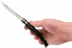 Opinel Couteau De Poche No. 10 Slim Line, Inox, Ebène -KNIVESANDTOOLS Magasin OP001708 07 opinel op001708 07