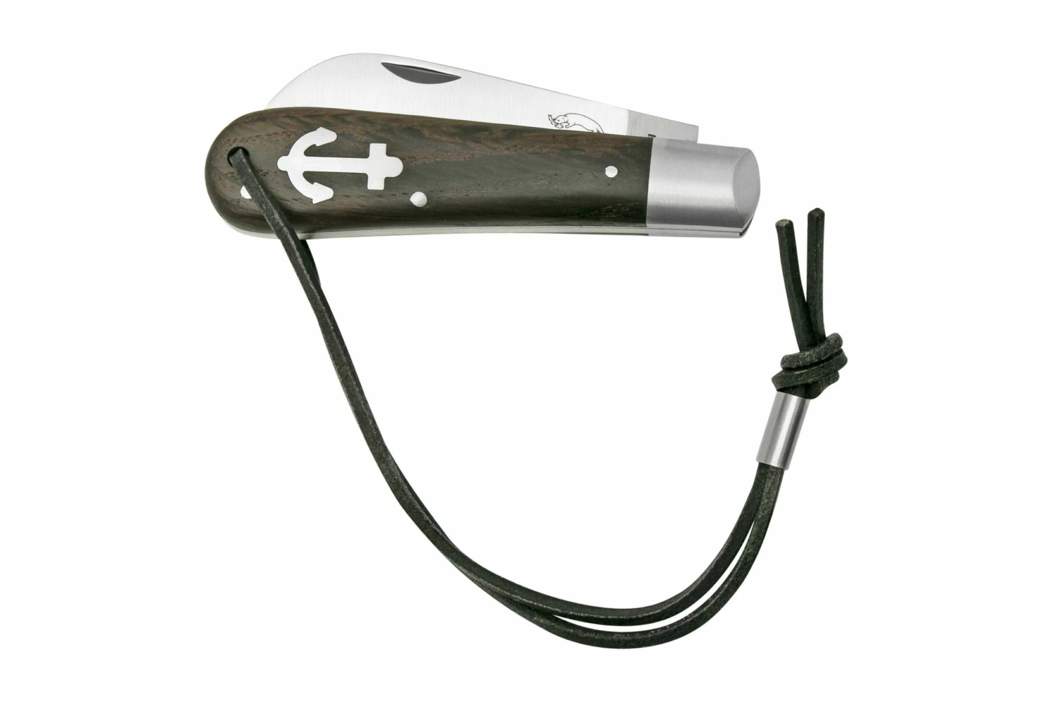 Otter Anchor Knife 172 R LB Large Stainless, Smoked Oak, Stainless Anchor, Leather Strap, Couteau De Poche 8 Otter Anchor Knife 172 R LB Large Stainless, Smoked Oak, Stainless Anchor, Leather Strap, Couteau De Poche – Image 6