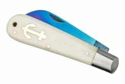 Otter Anchor Knife 173 KN M.L Large Blue Carbon, Bone, Brass Anchor, Couteau De Poche -KNIVESANDTOOLS Magasin OR173KNML 04 otter